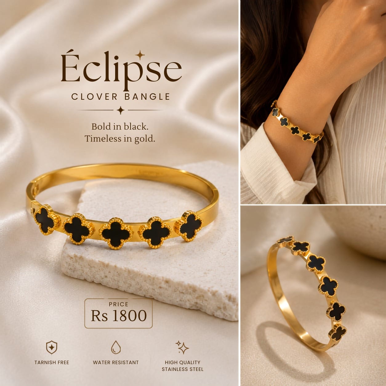 Eclipse Clover Bangle